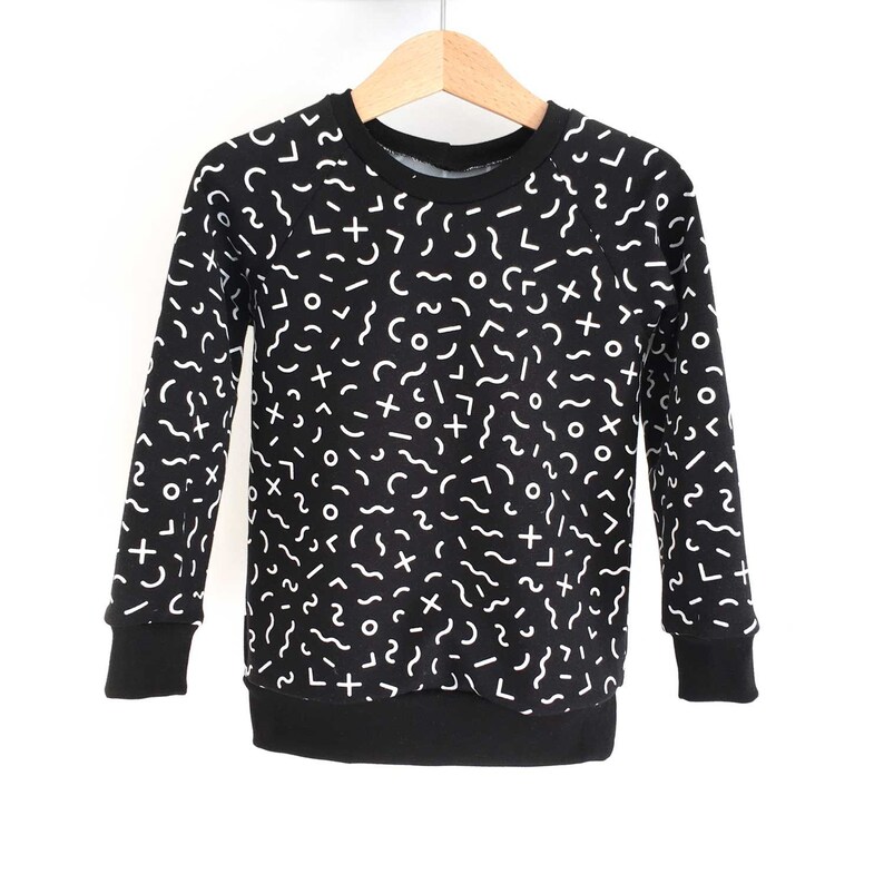 modern baby clothes monochrome baby clothes BLACK FOX baby and toddler sweatshirt