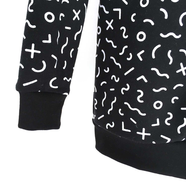 modern baby clothes monochrome baby clothes BLACK FOX baby and toddler sweatshirt