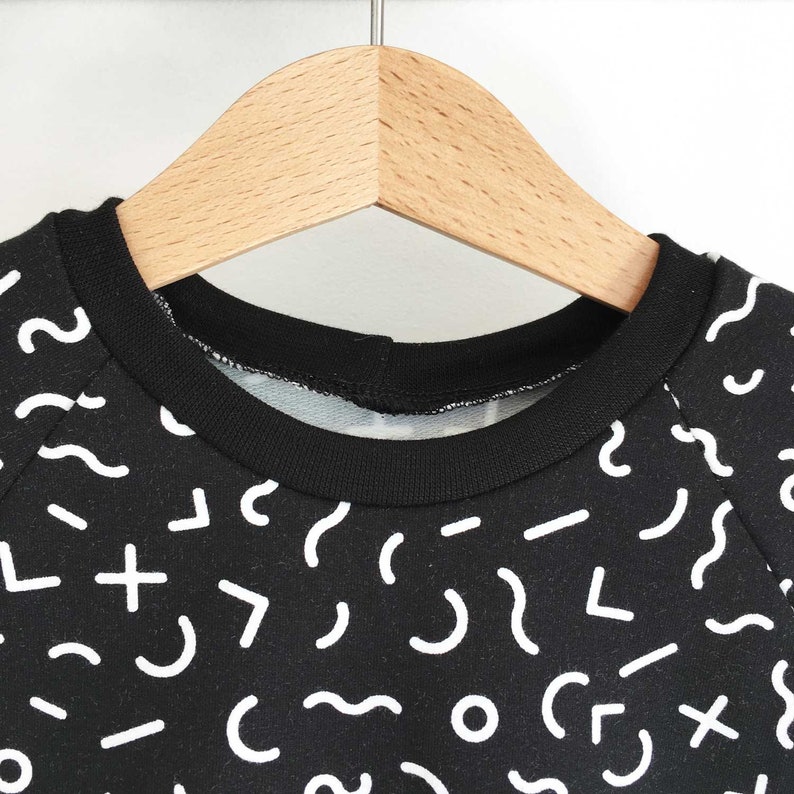 modern baby clothes monochrome baby clothes BLACK FOX baby and toddler sweatshirt