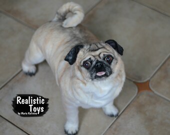 life size pug stuffed animal