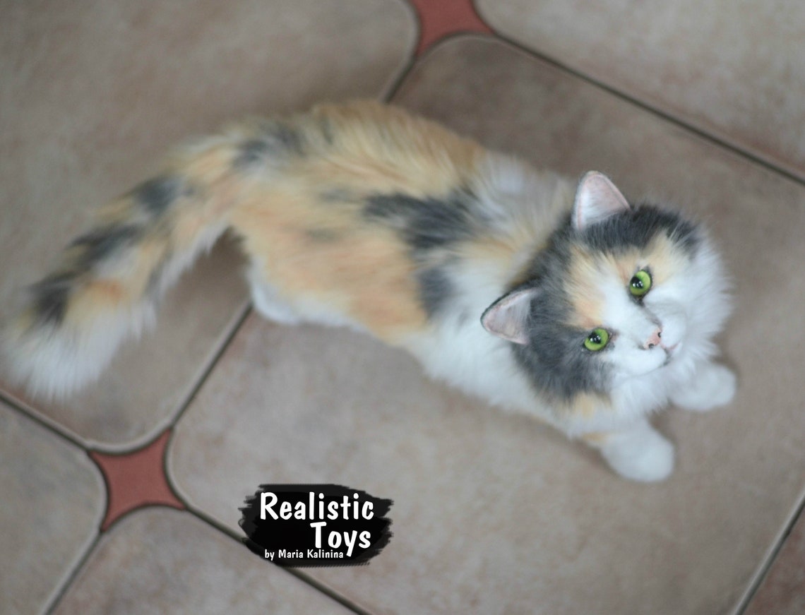 Сat Calico Realistic/Lifesize Replica Realistic stuffed Etsy