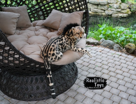 Guepard Guepard Royal Animal En Peluche Realiste Jouet Etsy Canada