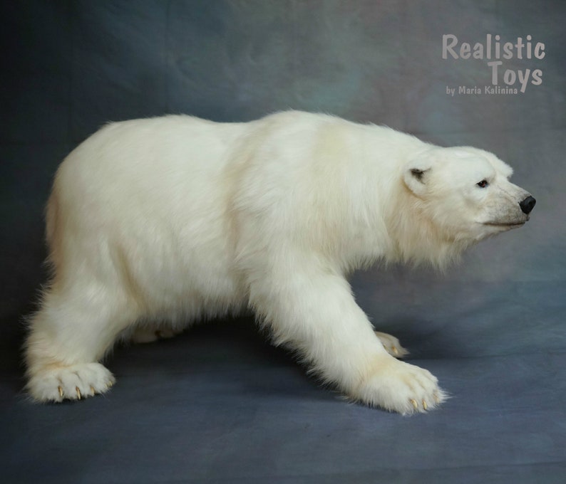 Artificial Polar Bear Taxidermy for Animals Soft Poseable Etsy