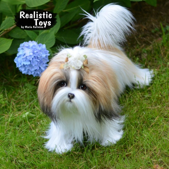 realistic stuffed shih tzu