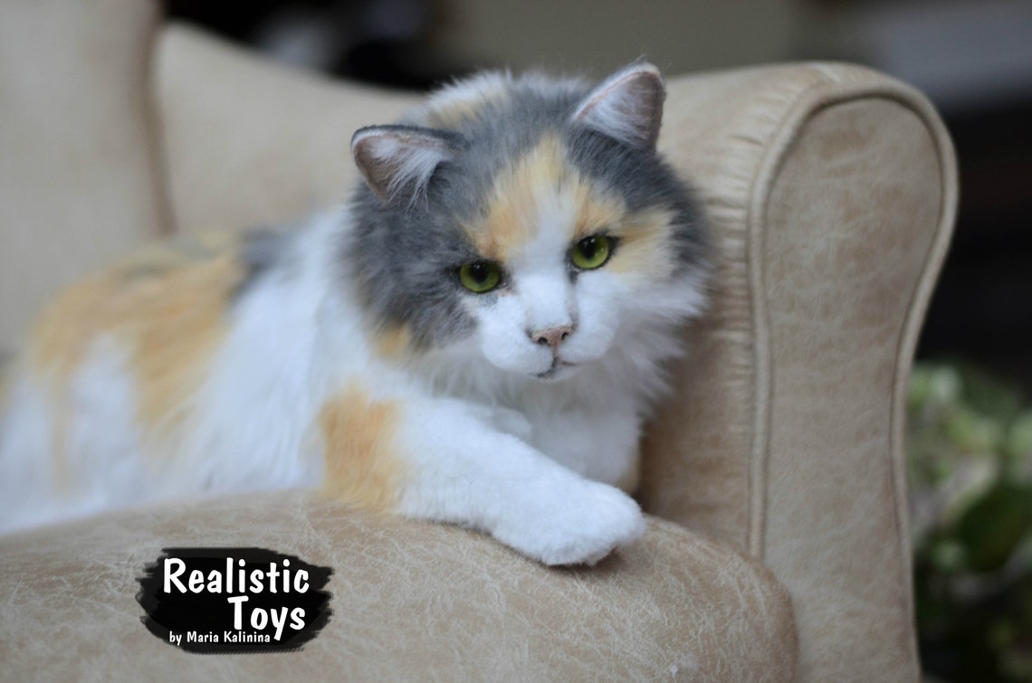 Сat Calico Realistic/Lifesize Replica Realistic stuffed Etsy