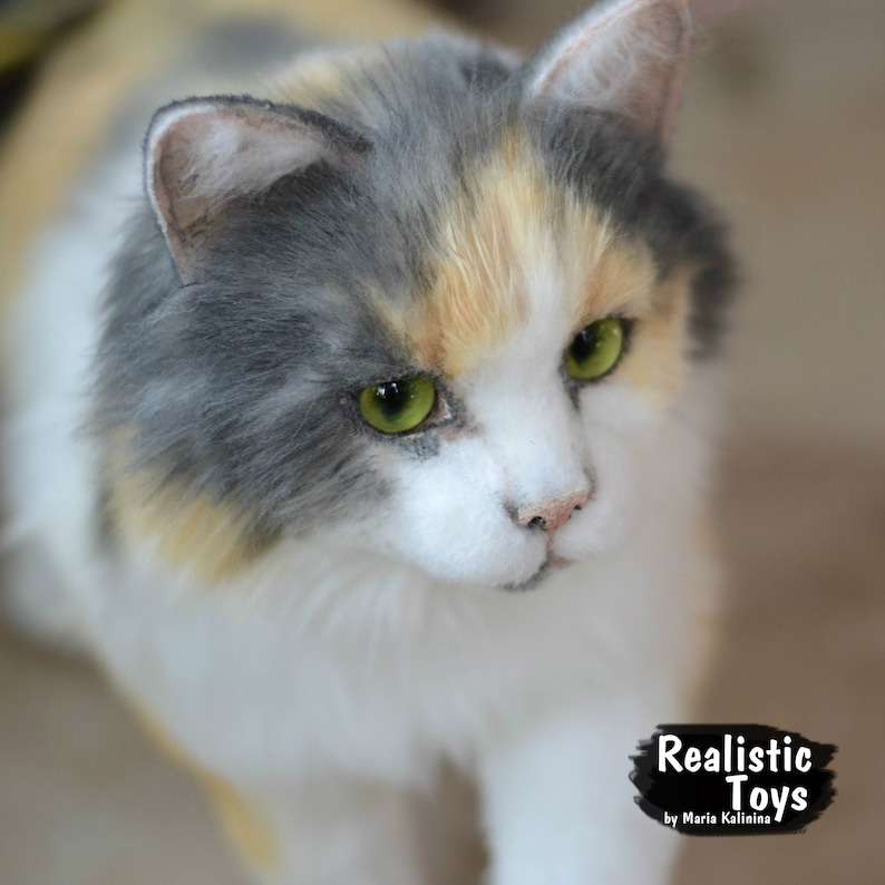 Сat Calico Realistic/Lifesize Replica Realistic stuffed Etsy