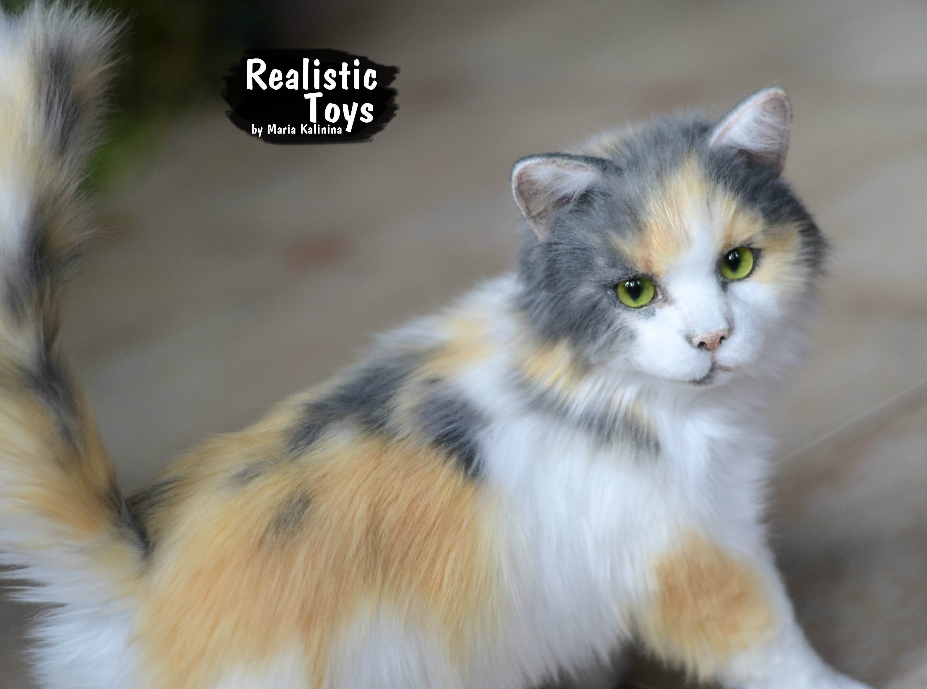 Сat Calico Realistic/Lifesize Replica Realistic stuffed Etsy