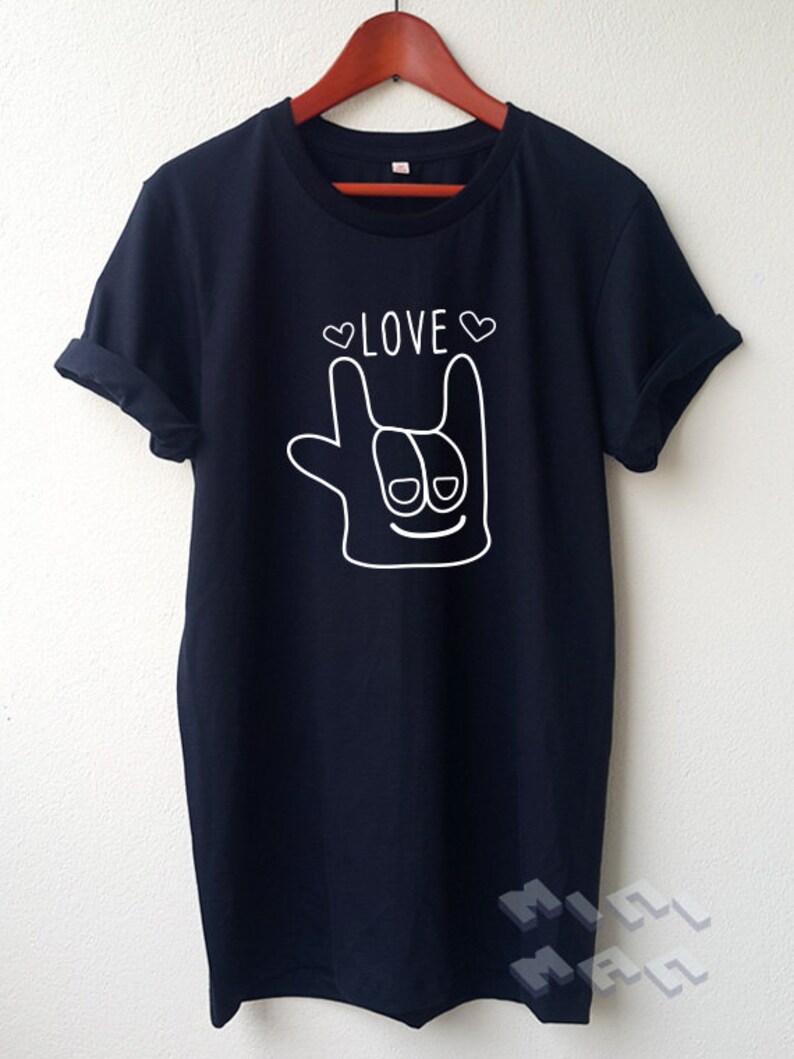 Style Size L Hand Tumblr Love M Minimal Cartoon Unisex Pinterest S  shirt T-Shirt