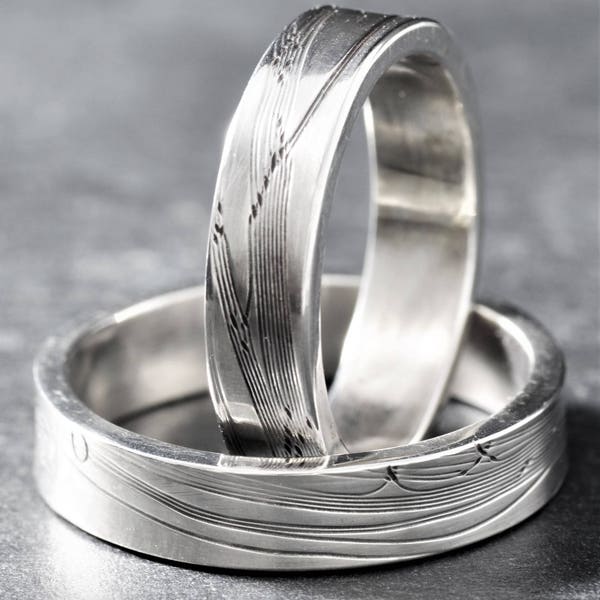 Ring: Filament 5mm wide with personalisation option | mens silver ring , womens ring, electricity inspired, unique design, physics inspired