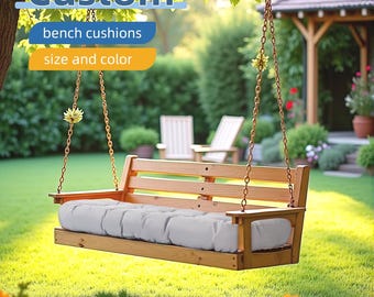 Customizable 3 - inch Thick Bench Cushions, Ideal for Outdoor Swing, Benches, Terraces & Indoor Furniture