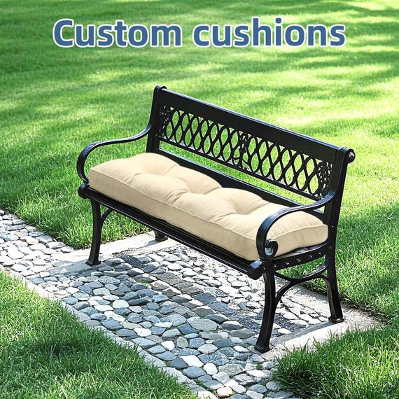 Custom Size Garden Bench Cushion Versatile Indoor/outdoor Seat