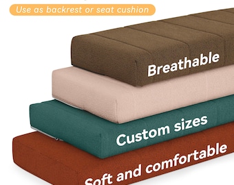 Piano Bay Window Cushion -Custom Fit Bench Pad - Soft Machine Washable Cover -Thick Foam Filling -For Cozy Reading Nook, Sunroom, Home Decor