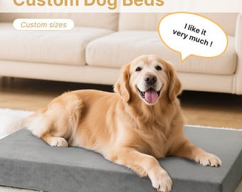 Custom Size Pet Pad - Non-Slip Floor Cushion for Crates & Beds - Monogrammed Pet Gift