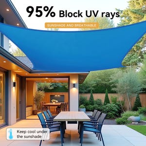 Hochwertiges rechteckiges Sonnensegel – UV-Schutz 95 % – robustes Dach mit Edelstahlbeschlägen – individuelle Größe für Terrasse, Pool und Garten (5 Farben)