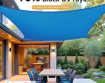 Premium Rectangle Shade Sail - UV Block 95% -Duty Canopy with Stainless Steel Hardware - Custom Size for Patio, Pool & Garden (5 Colors)