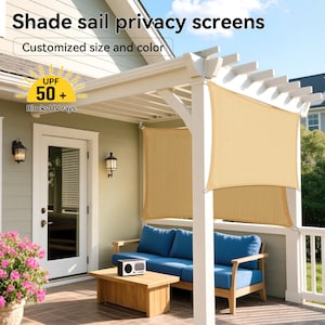 Sonnensegel - Überdachung für den Außenbereich - UV-Schutz-Sichtschutzzaun - Schattentuch für Terrassenpergola - Maßanfertigung/Farbe - Wasser- und winddicht