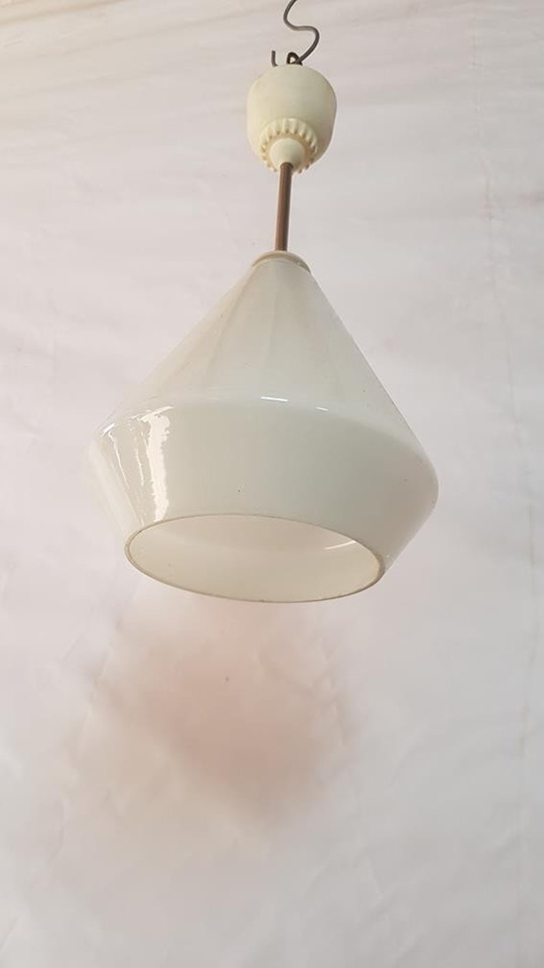 Old Hanging pendant industrial loft Lighting retro ussr glass vintage lamp