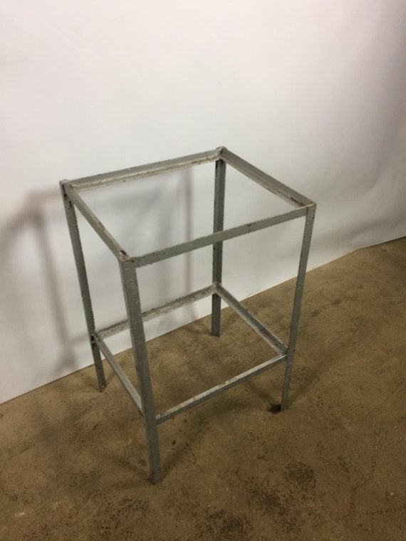 Wooden Retro Table Plant Stand Metal Dresser Industrial Loft Etsy