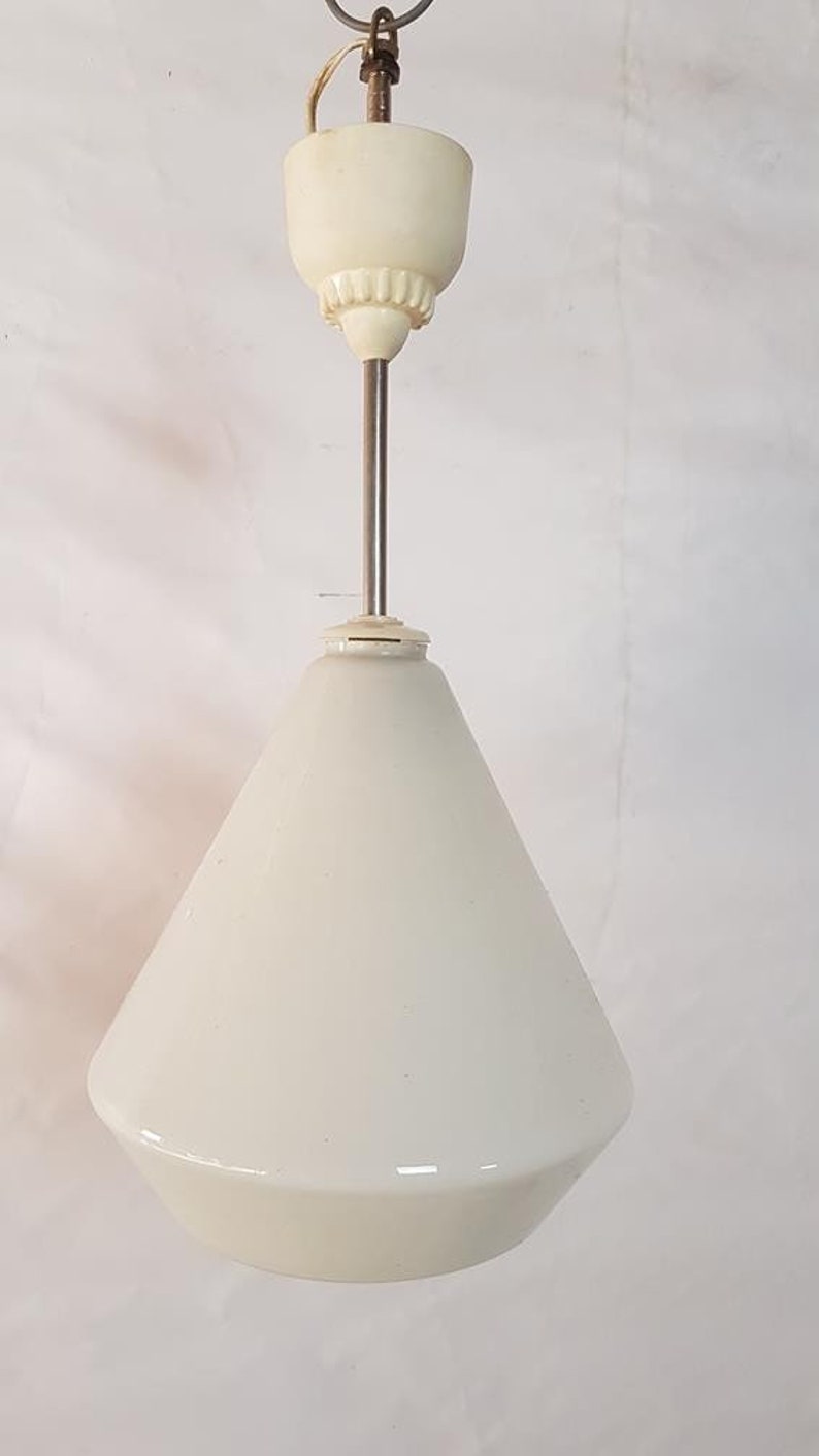 Old Hanging pendant industrial loft Lighting retro ussr glass vintage lamp