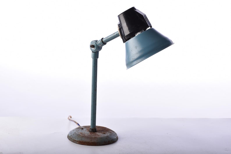 blue reading lamp