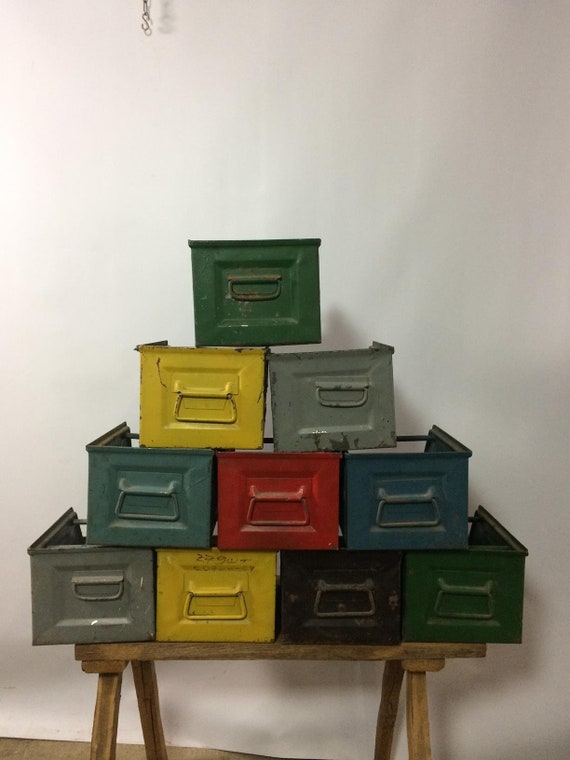 Storage Metal Box Decorative Vintage Box Tool Drawer Small Etsy