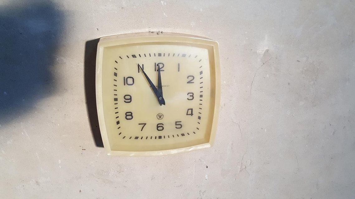 Vintage wall clock square large modern kitchen clock cool Etsy