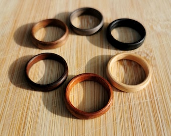 Classic Bentwood Ring | Natural Wood Grain | Choice of Wood Colour/Species & Thickness
