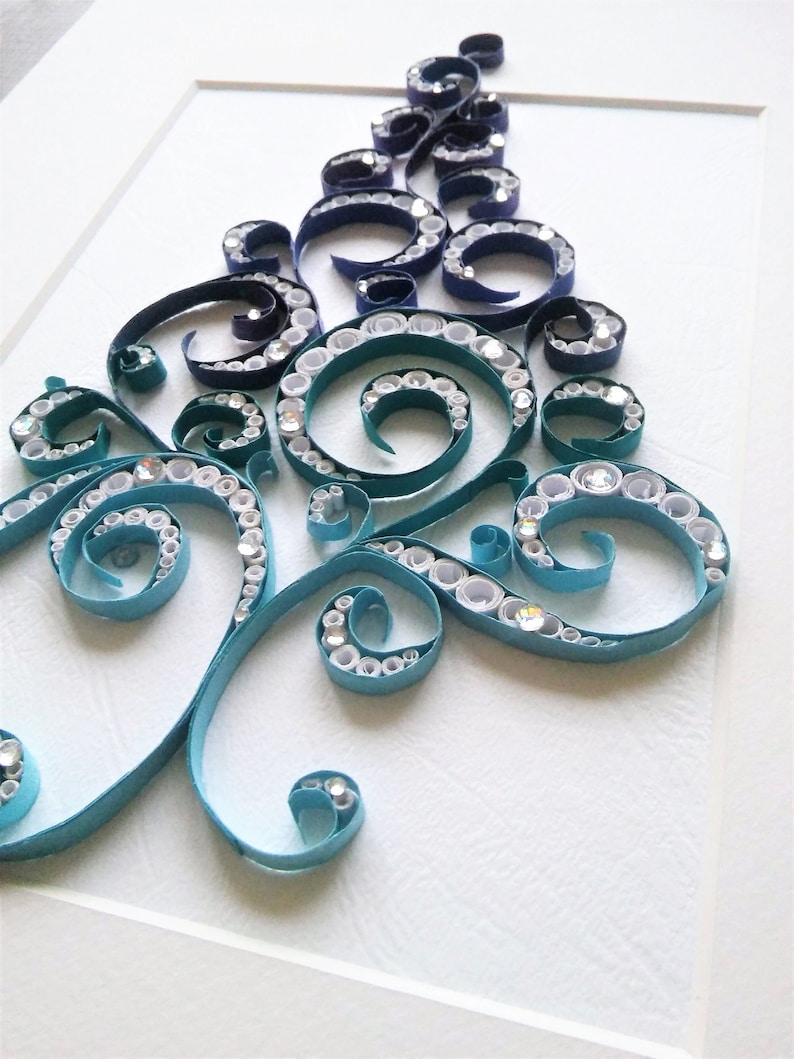 Christmas Quilling, Christmas Tree Ornament, Paper Decoration for