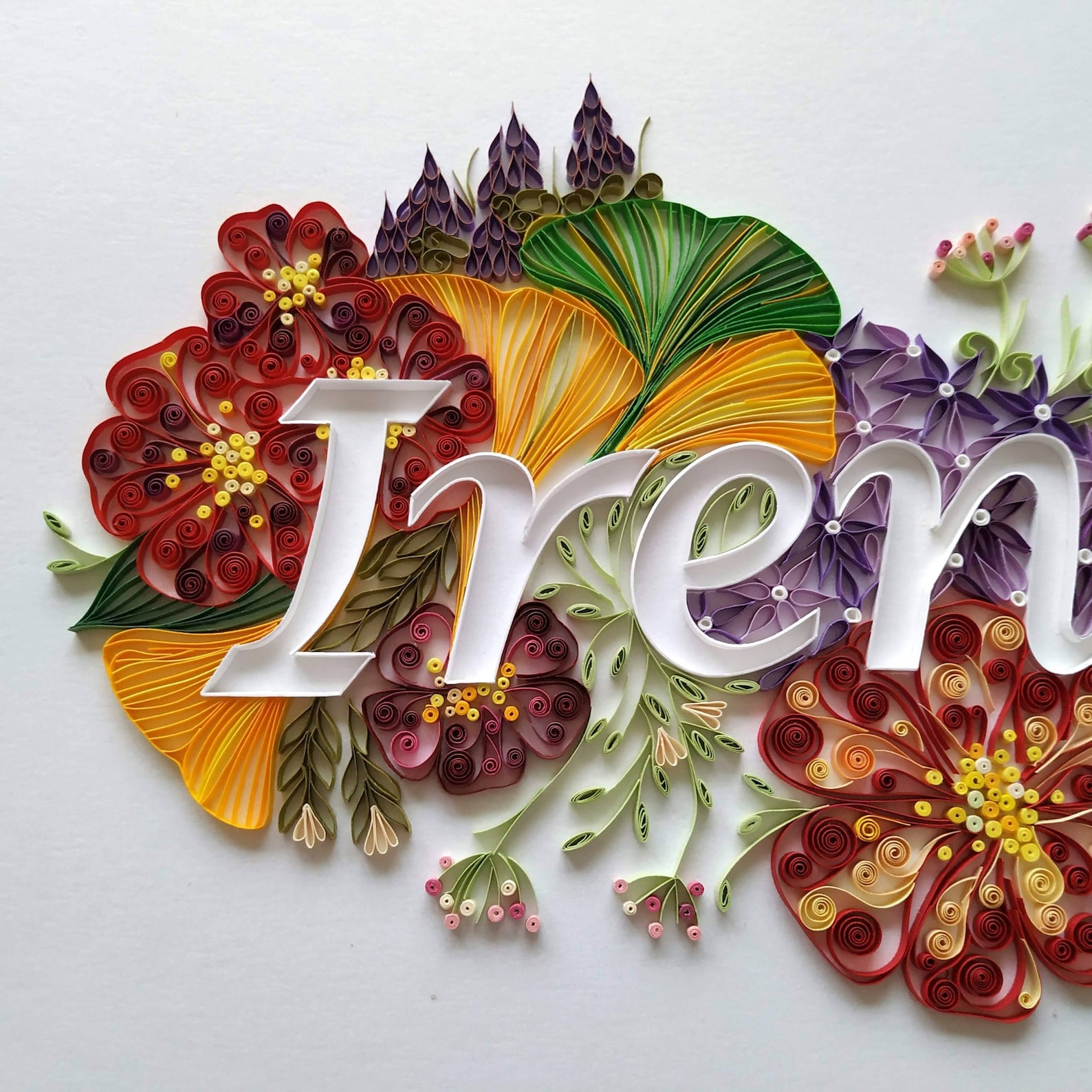 Handmade Personalized Quilling Name Custom Quilled Name Etsy UK