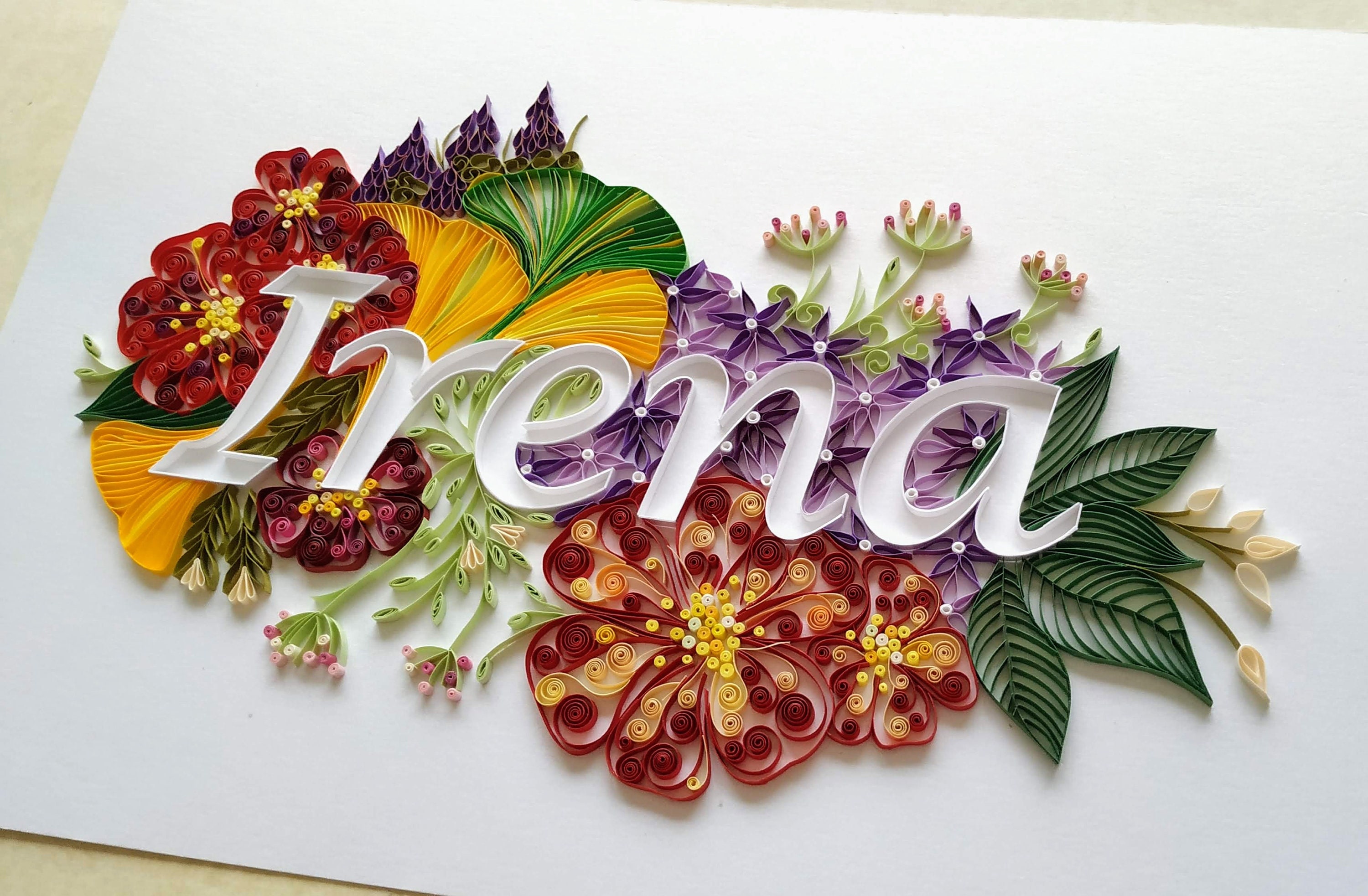 Handmade Personalized Quilling Name Custom Quilled Name Etsy UK