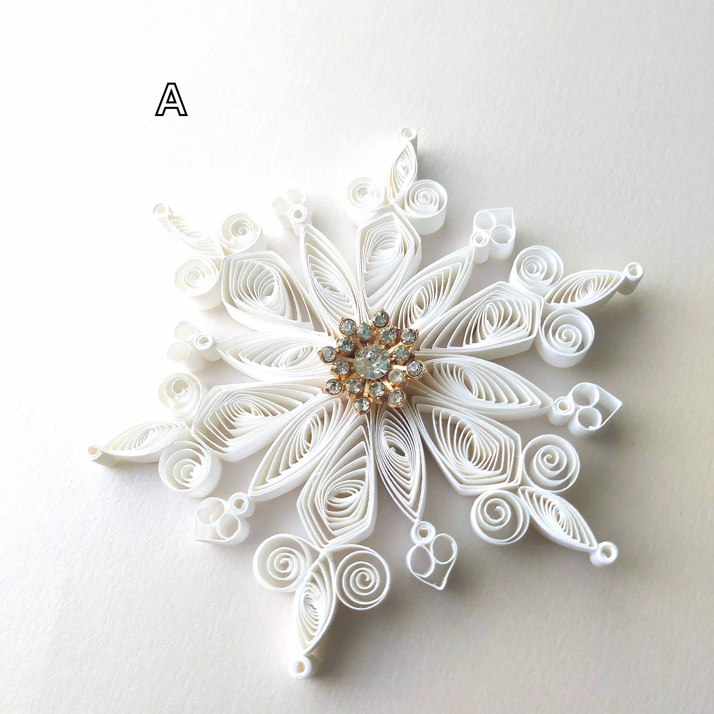 Snowflake Quilling Christmas Tree Ornament Quilling - Etsy UK