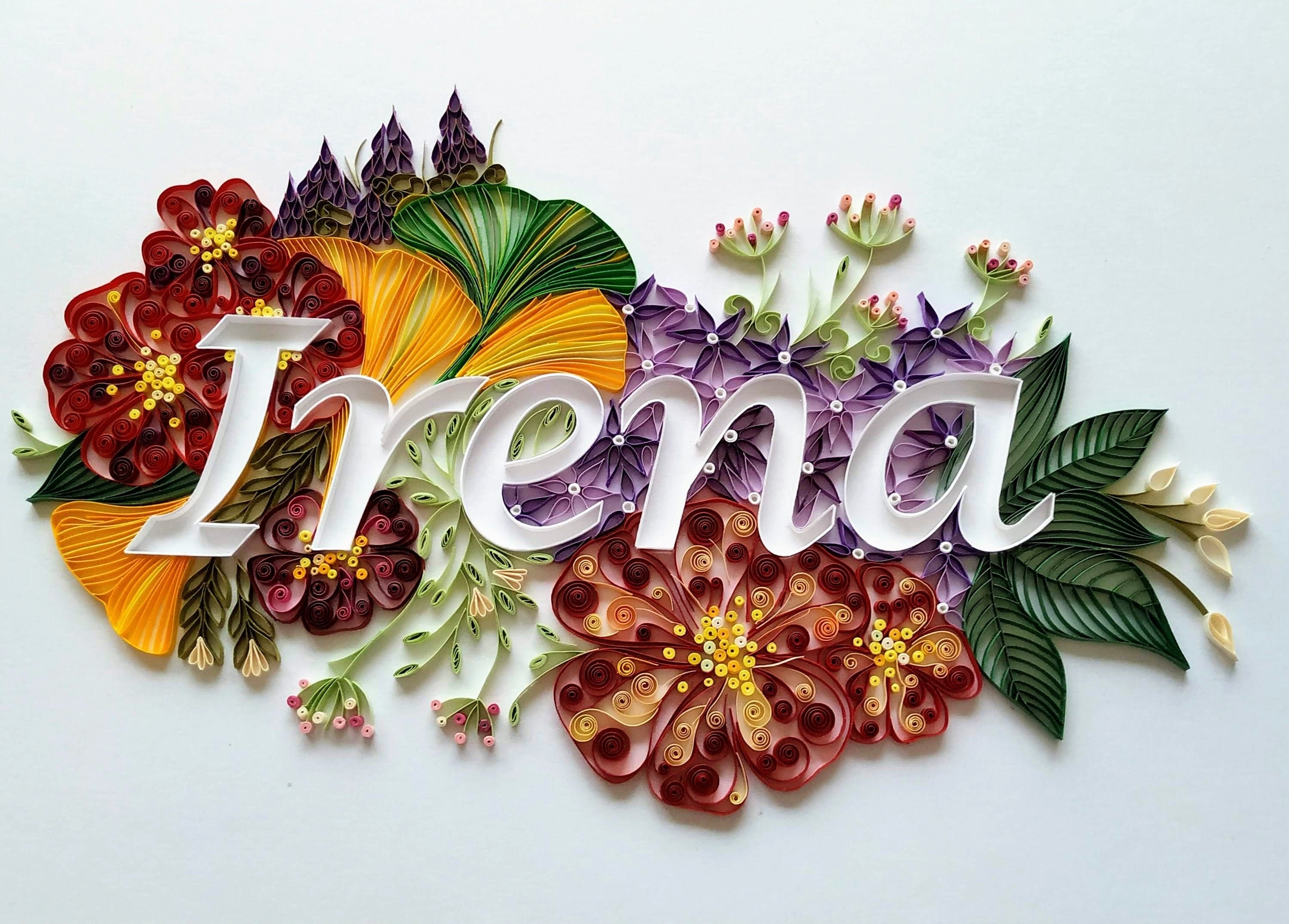 Handmade Personalized Quilling Name Custom Quilled Name Etsy UK