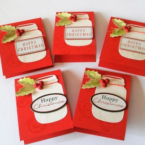 Cartoline di buon Natale, set di cartoline di Natale, set di cartoline di Natale, colori natalizi, biglietti di auguri stagionali, cartoline stagionali, biglietti di auguri