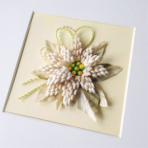 Christmas quilling decorattion white paper poinsettia image 6