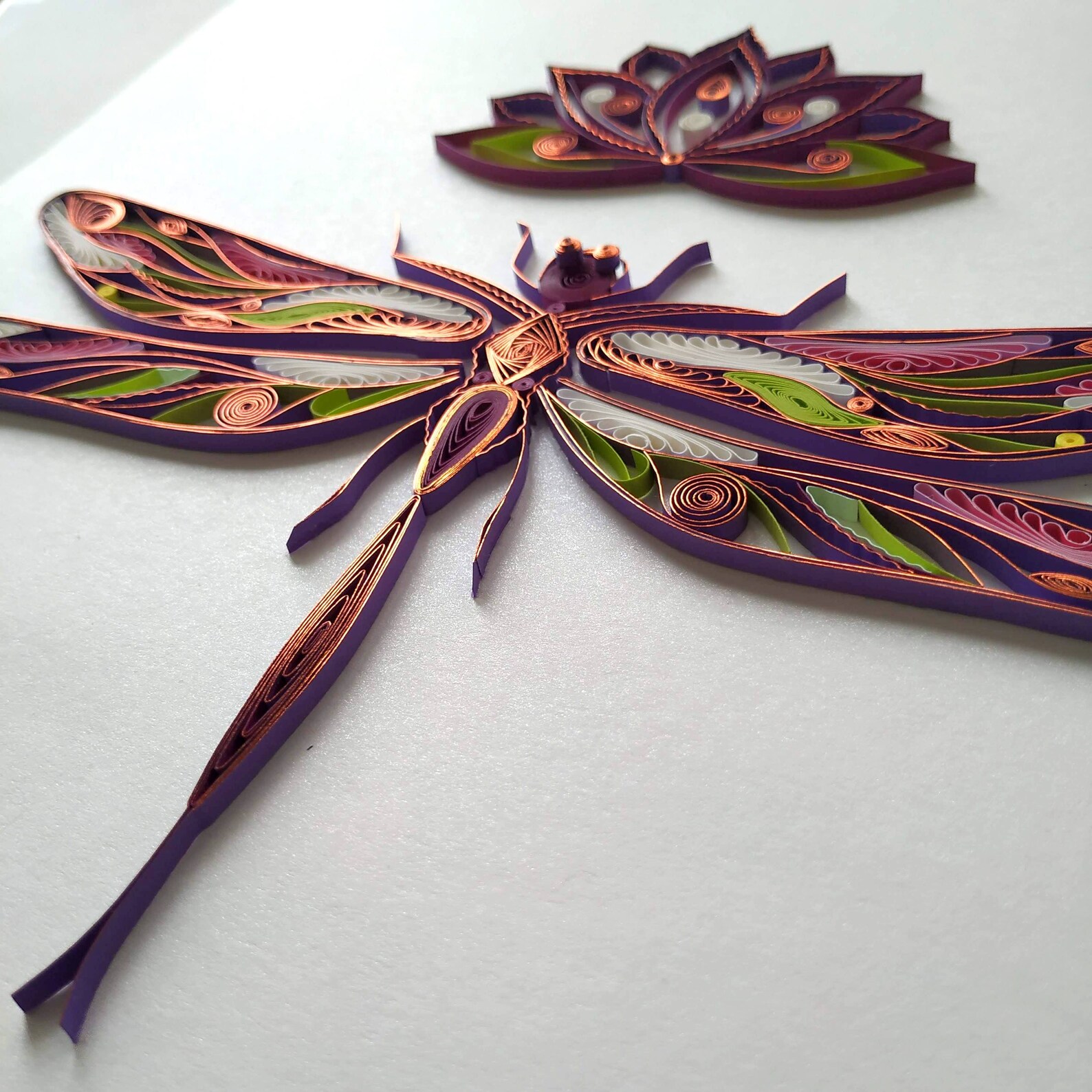 Dragonfly Quilling Art Wall Hanging Dragonfly Decor Wall Etsy