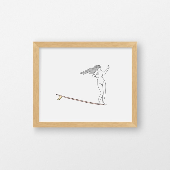 Nose Ride, Surf Art Print