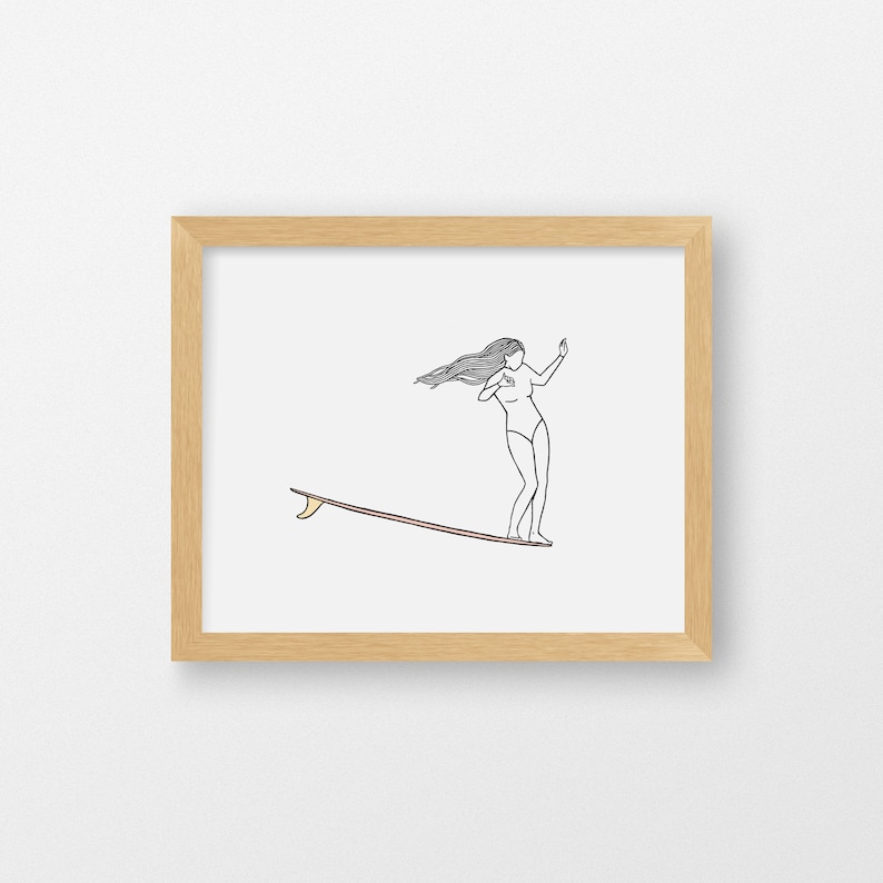 Nose Ride, Surf Art Print image 1