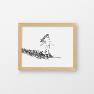 Cross Step, Surf Art Print