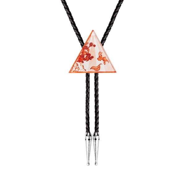 Bolo Tie - Leafy Triangle