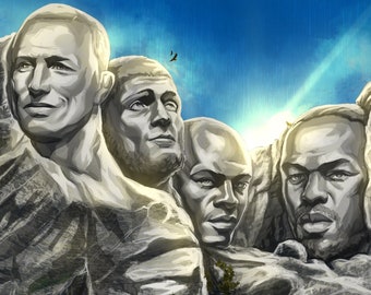 UFC Mount Rushmore / khabib / Downloadable Hi Res file / png / hand drawn digitally on iPad