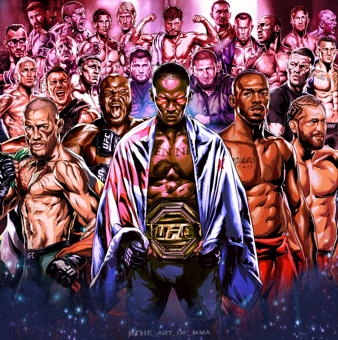 UFC STARS / Downloadable / Tiff / Png / Hand Drawn Digitally on iPad