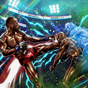 UFC Leon Edwards | p4p headshot | mma | tiff | art | Rocky | the art of mma | usman | poster print | UFC 280 | digital download | head kick