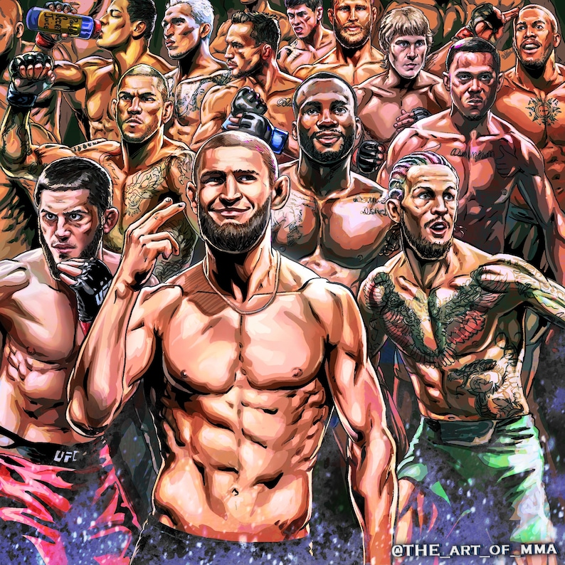 Gift for MMA / UFC Fans / Office Art / Instant Download / Khamzat