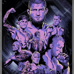 The lightweight division - UFC Poster -UFC art - the art of mma - poster