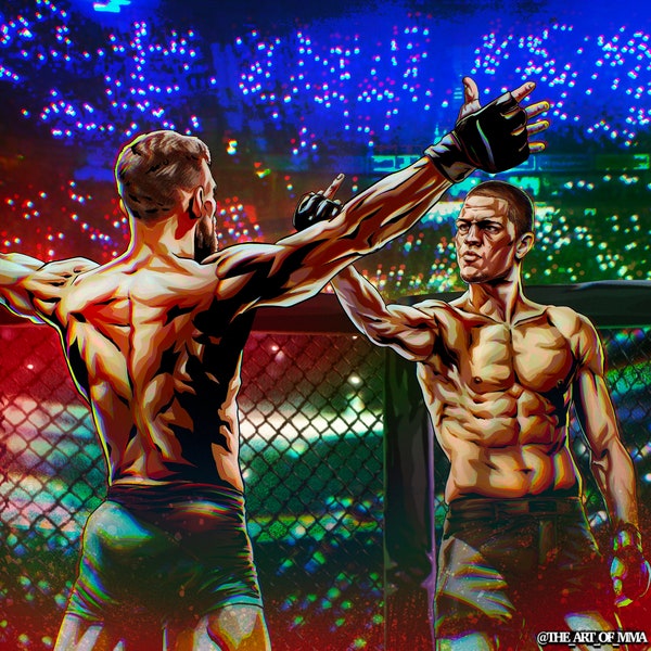 MCGREGOR vs diaz 3 / Conor MCGREGOR / nate diaz / diaz brothers / ufc art / mma art / digtial download / poster /