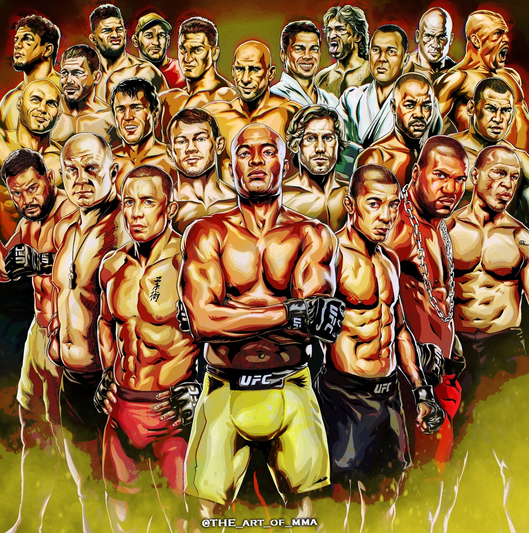 UFC Hall of Famers / UFC Legends / Anderson Silva / St Pierre(03)