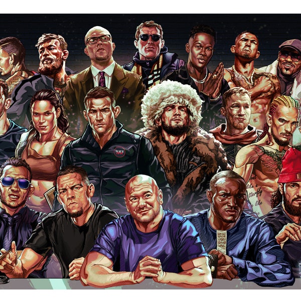 Ufc fighters \ future hall of famers / dana white / khabib / sean o’malley / nate diaz / tony Ferguson / Usman / jorge masvidal / mma gifts