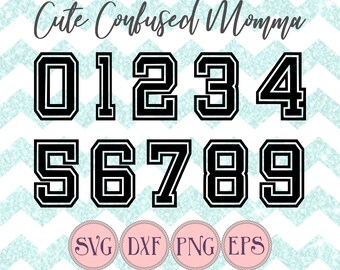 Sports Numbers Svg, Sports Svg Files for Cricut Svg Files, Sport Font Dxf Files, Silhouette Files, Cutting Files, Cricut Cut Files