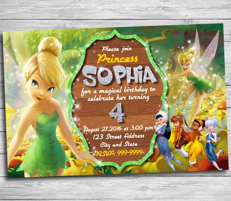 Tinkerbell Invitation For Tinkerbell Birthday Party Etsy