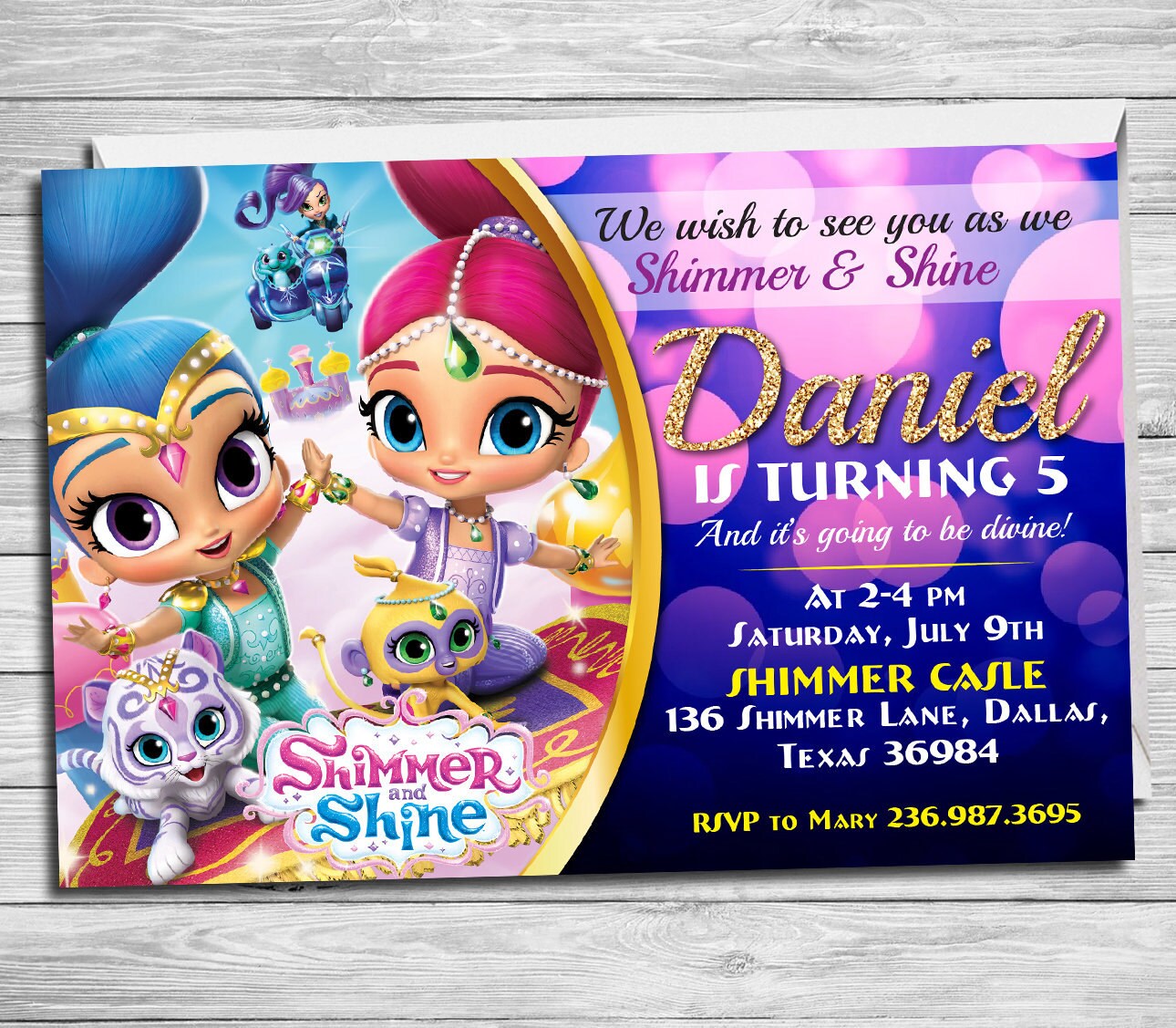 shimmer-and-shine-birthday-invitations-shimmer-and-shine-etsy